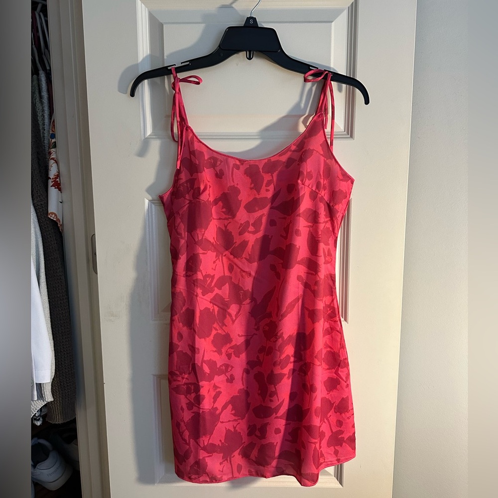 Pink Patterned Mini Dress - Picture 2 of 3